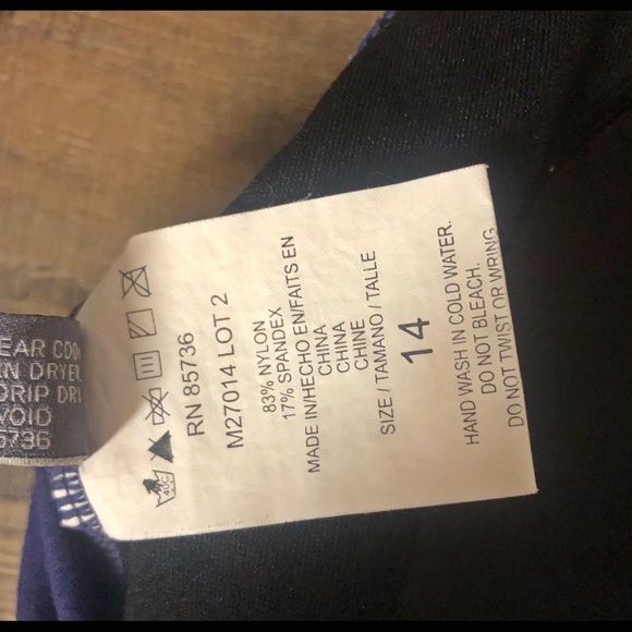 Liz Claiborne Ruffled V Neck One Piece - Picture 6 of 7